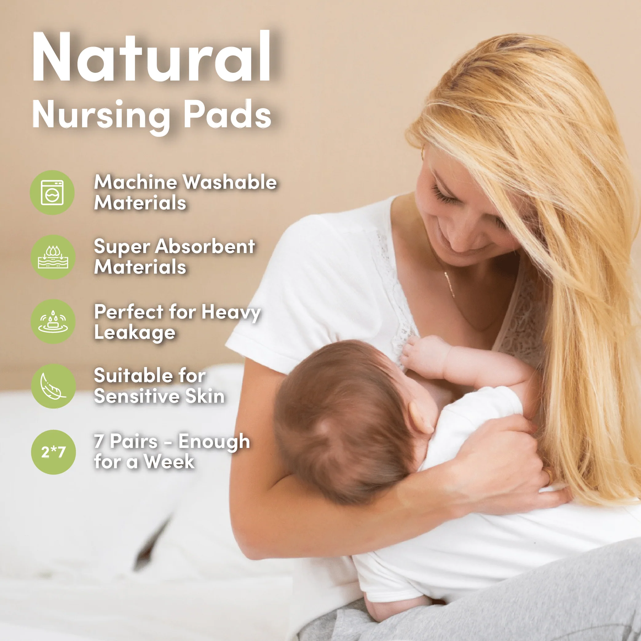 Multi Colour Bamboo Breast Pads - 14 Pack - Image 6