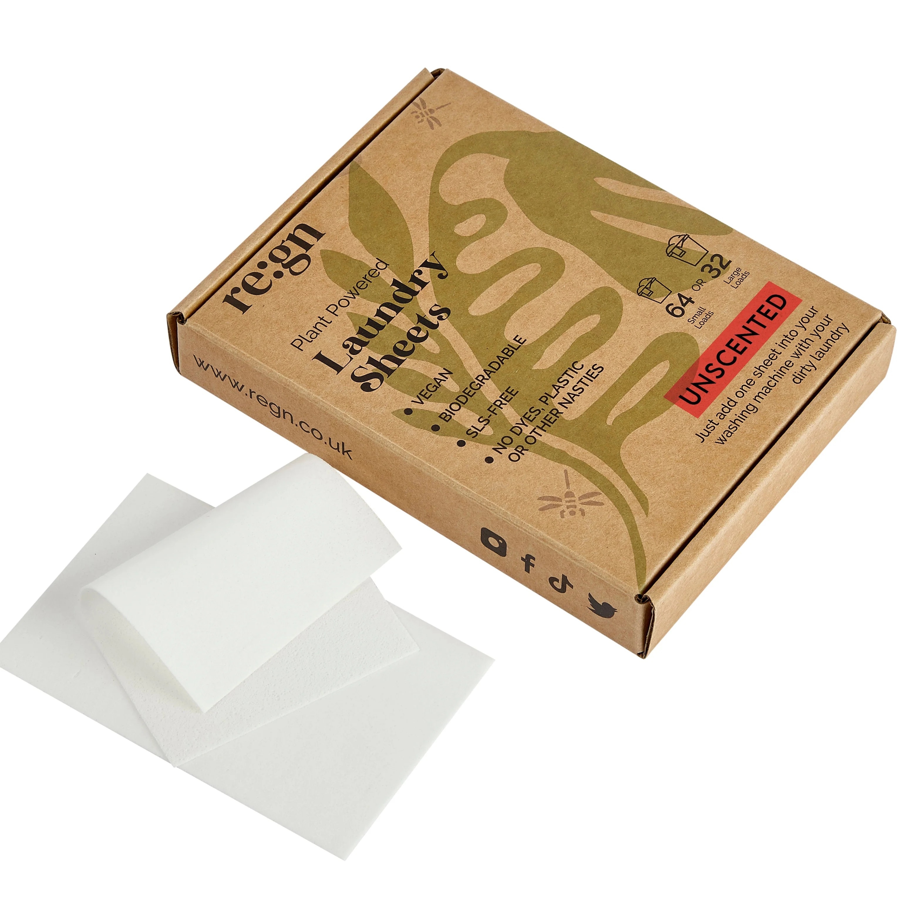 Re:gn Laundry Detergent Sheets | Plastic-Free, Eco-Friendly Washing | 64 Sheets - Image 4